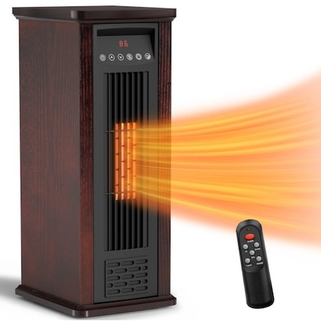 Edendirect 1500 -Watt Quartz radiant Tower Indoor Electric Space Heater with Thermostat with Remote ZR-TWH-15Q2A