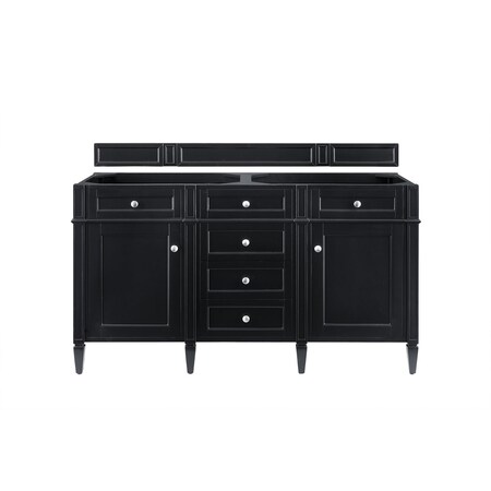 James Martin Vanities Vanity, without top, Black Onyx, 59.8 in W x 22.9 in D, 650-V60D-M-BKO