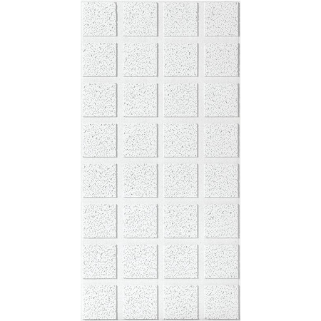 Radar USG R2862 Ceiling Panel, 4 ft L, 2 ft W, 3/4 in Thick, Mineral Fiber, White/Beige/Gray, 6PK 829862