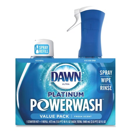 Dawn Platinum Powerwash Dish Spray, Fresh, 16 oz Spray Bottle, PK2 31836PK