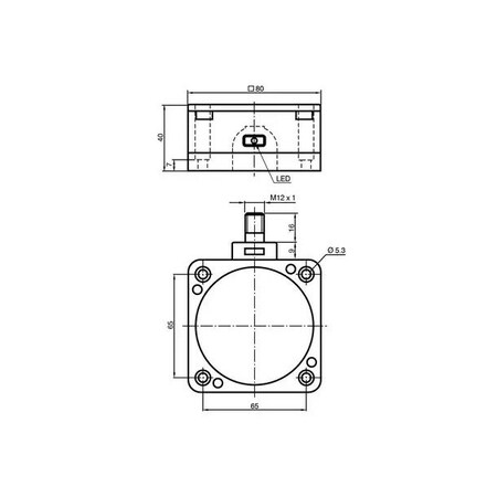 Pepperl + Fuchs Inductive sensor NCN50-FP-N0-P4-V1