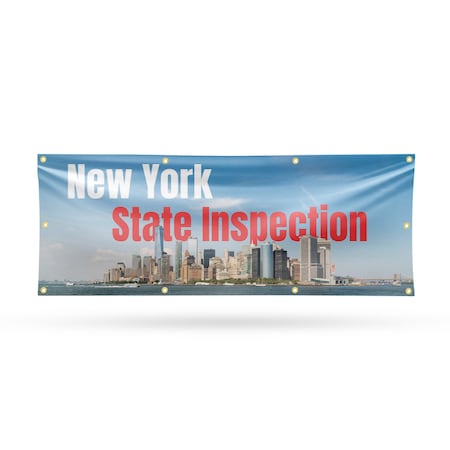 Signmission New York State Inspection, 36 Inch x 96 Inch, Vinyl Banner B-96-30754