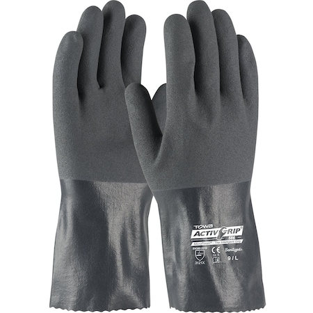 Towa Nitrile Coated Glove with Cotton Liner and MicroFinish Grip, 12", 12PK 56-AG586/XS