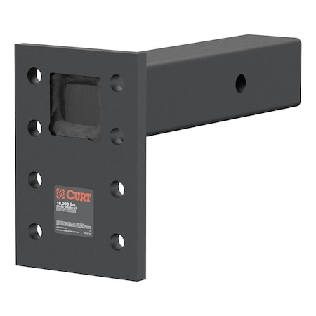 Curt Adjustable Pintle Mount, 18,000 lb, 5 in W, 7 in H, Steel, Powder-Coated 48329