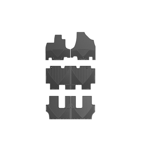 Weathertech Black, Front, Rear, and Rear All Weather Floor Mats W211-W212-W213