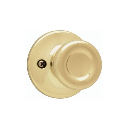 Kwikset Mobile Home Polished Brass Passage Hall/Closet Door Knob 200M 3 CP 7/8RFL RCS