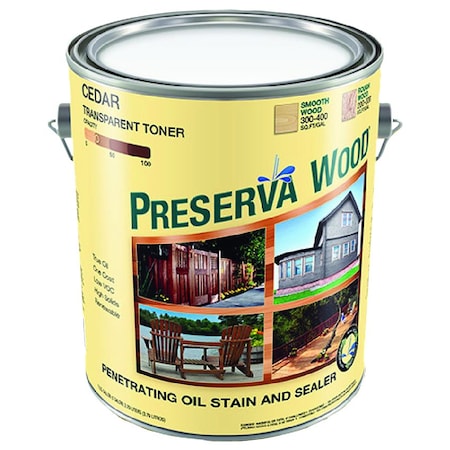 Preserva Wood Gal Preserva Products, Ltd. Cedar Transparent Preserve and Protect Stain and Sealer 40114