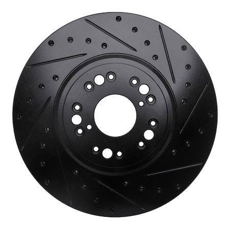 Dynamic Friction Co DFC Brake Rotor - Drilled and Slotted - Black 633-75008R