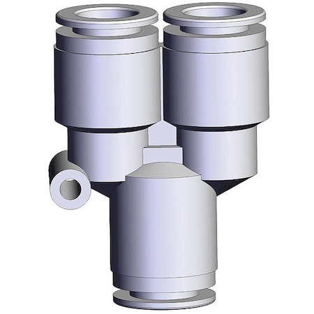 Smc Push-Fit Wye Fitting, White, Rigid KPU12-00