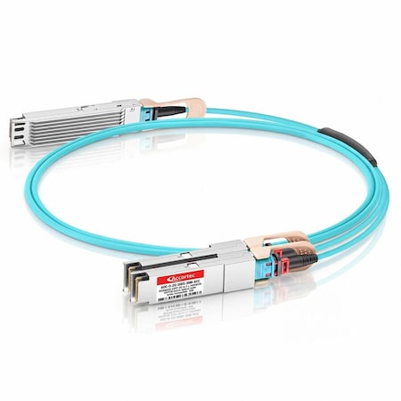 Accortec 200GBASE QSFP-DD TO 2 X 100GBASE QSFP28 ACTIVE OPTICAL CABLE ARISTA COMPATIBLE T AOC-D-2Q-200G-20M-ACC