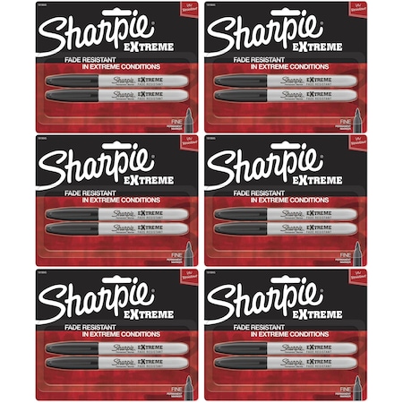 Sharpie Extreme Permanent Markers, Black, 12PK 1919845