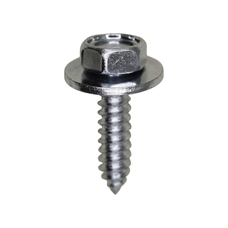 14 x 1in Hex Head Sems Tapping Screw Zinc, 100PK