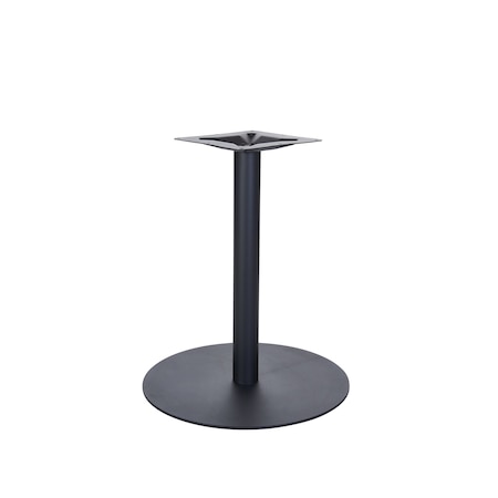 Bfm Seating Uptown - 24in Round Base - Dining Height - 3in Round Column - 11 7/8in Bolt-On Top Plate- Sand Black LP-24R