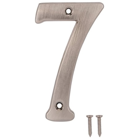 Prosource House Number, Character: 7, 4 in H Character, 2.21 in W Character N-Z047SN-PS
