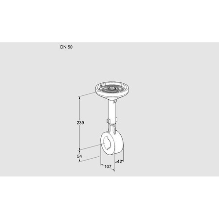 Honeywell Kromschroder Butterfly Valve - BVHS Series, 10:1 Control Ratio, Flange Mount, DN 40-100 KS88300167