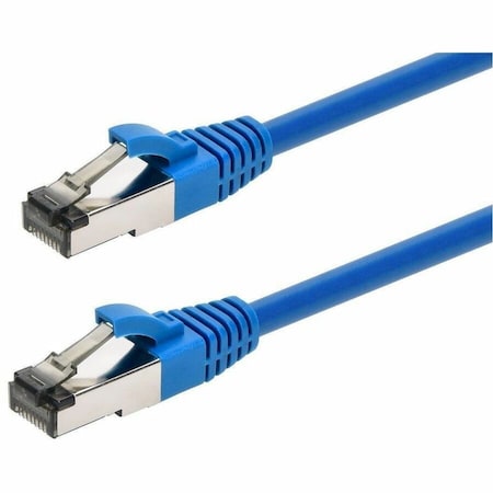 Monoprice CAT8 7FT BLUE PATCH CABLE DOUBLE SHIELDED S/FTP 28AWG 2GHZ 40G PURE 45416