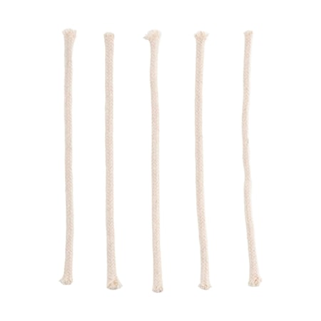 Kings County Tools Round Oil Lamp Wicks 5-Pack 4.3-inch Long Cotton Oil Lantern Wick Replacements GW81A02-05