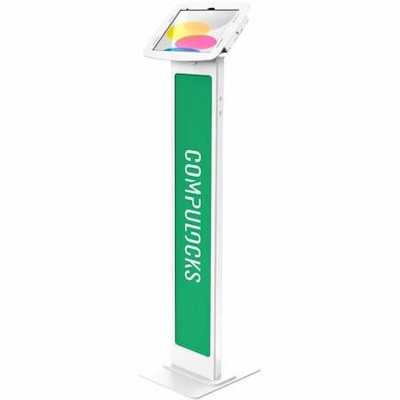 Compulocks iPad Air 10.9IN 4-5th Gen Space Enclosure Brandable Floor Stand White 140W109IPDSW