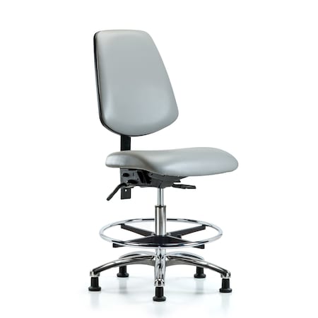 Blue Ridge Ergonomics Vin Med Ben Chair w/ Med Bk CF Gld Dov BR-VMBCH-MB-CR-T0-A0-CF-RG-8567