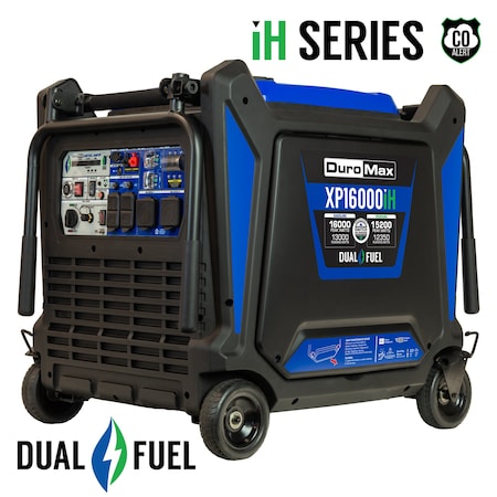 Duromax 16,000W Dual Fuel Portable Inverter Generator w/ CO Alert XP16000iH