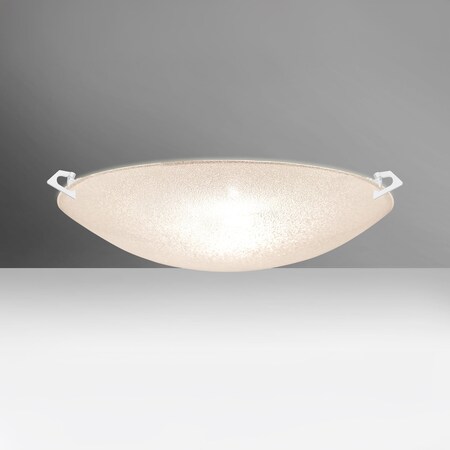 Besa Lighting Sonya 20 Ceiling, Glitter, White Clips, 3x100W Halogen 8419GL-WH
