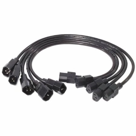 Apc Power Cord, IEC 320 C14, H05VV-F, 2 ft., PK5 AP9890