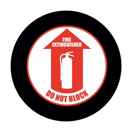 Brady Lens Fire Extingsher Do Not Block SizeM 177700