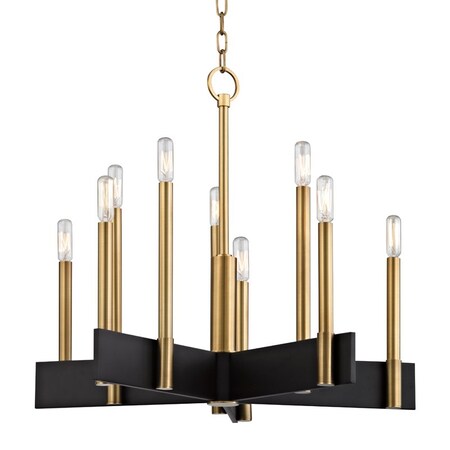 Hudson Valley Lighting Abrams 10 Light Chandelier 23.75 In. Aged Brass 8825-AGB