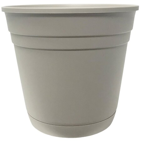 Southern Patio Planter, 14-1/2 in H, 17-1/2 in W, 17-1/2 in D, Round, Plastic, Oxford Tan RN1608TA