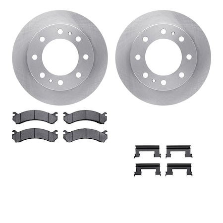Dynamic Friction Co DFC Brake Rotor with 5000 Brake Pads and Hardware Kit 6512-48322