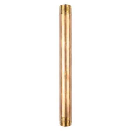 Zoro Select 2" MNPT x 11" TBE Red Brass Pipe Nipple Sch 40 468-110