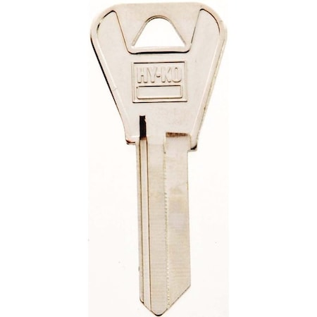 Hy-Ko Key Blank, Brass, Nickel, For: Weiser Cabinet, House Locks and Padlocks 11010WR3