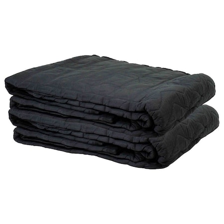 Mytee Products 48in x 48in Black Sound Dampening Moving Blanket w/ Grommets - Cotton/Woven, 2PK MB-SB4848-1x2