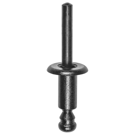 Auveco BMW Black Nylon Rivet, 6mm Diameter, 13mm Flange, 1-9mm Grip Range, 25PK 21861