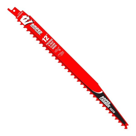 Diablo Tools 12 Inch 3 TPI Carbide Teeth Reciprocating Saw Blade for Pruning and Clean Wood, 3 Pack - DS1203CPA3