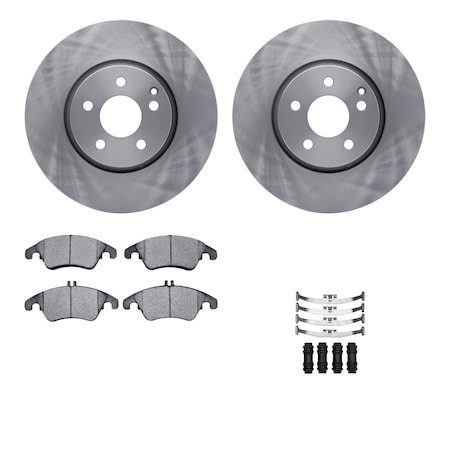 Dynamic Friction Co DFC Brake Rotor with 5000 Brake Pads and Hardware Kit 6512-63427