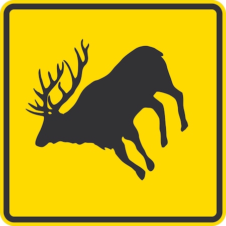 Lyle Reindeer Symbol, 24x24, Engineer Grade, Yellow G-12884-EG_24x24