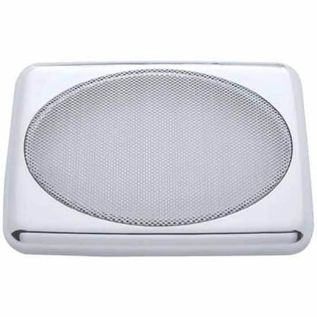 Replacement For Peterbilt 379 Year 2005 Chrome Rectangular Speaker Snap On Cover