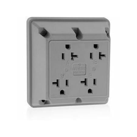 Leviton Four-In-One Receptacles 20 Amp, 125 Volt 21254-GY