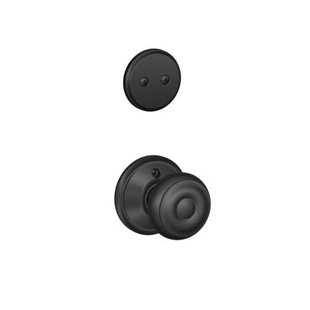 Schlage Residential Georgian Knob Dummy Interior Trim Matte Black Finish F94GEO622