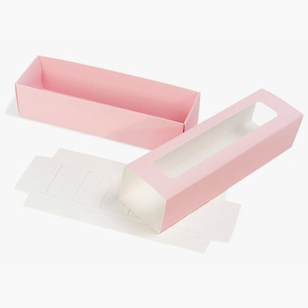 Nashville Wraps Pink Macaron Cookie Box Set, 8.25X2.5X2, 10PK MCSPM