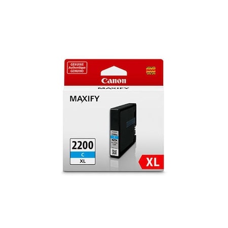 Canon PGI-2200XL MAXIFY IB4020, MB5020 High Yield Cyan Ink Tank, 1,500 Yield 9268B001