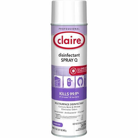 Claire Multipurpose Disinfectant Spray, 17 fl oz (0.5 quart) Lavender, Purple, 12 PK CGCC1003