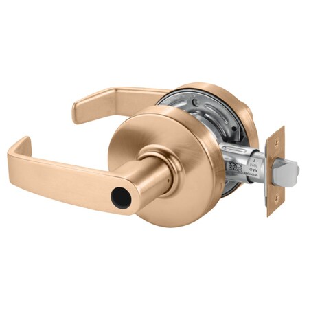 Sargent Grade 2 Entrance/Office Cylindrical Lock, L Lever, Conventional Less Cylinder, Satin Bronze Finish,  28LC-7G05 LL 10
