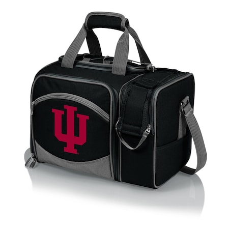 Picnic Time Family Of Brands NCAA Indiana Hoosiers Malibu Cooler Picnic BasketBlack with Gray Accents 508-23-175-674-0