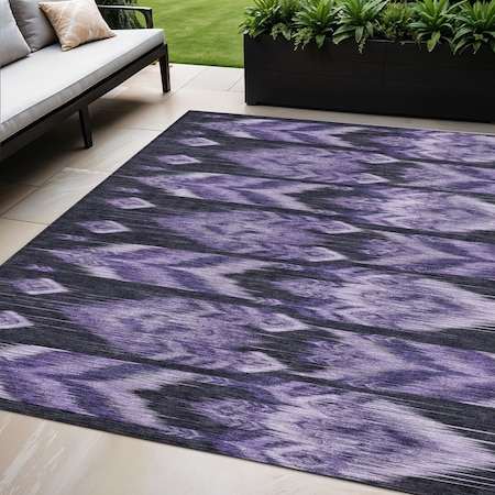 Homeroots 5' X 8' Purple Lavender And Plum Southwestern Washable Indoor Outdoor Area Rug 587825