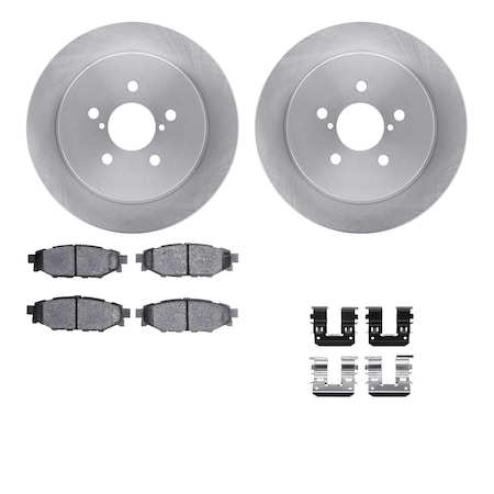 Dynamic Friction Co DFC Brake Rotor with 5000 Brake Pads and Hardware Kit 6512-13150