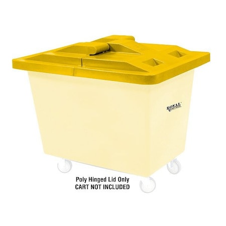 Royal Basket Trucks Hinged Truck Lid, 40" L, 5" H, Yellow G10-YLX-LDN