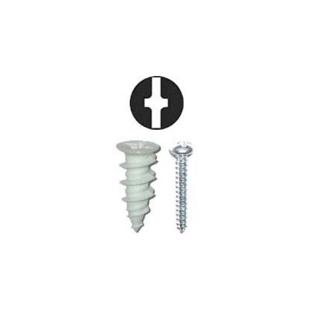Dottie Screw Anchor, 1" L, Nylon WDK6N