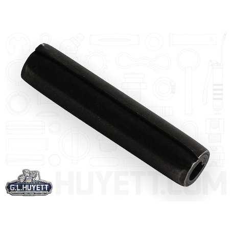 Huyett Coiled Spring Pin, Standard Duty, High Carbon Steel, 0.375 in Dia x 1.875 in L SPC-375-1875